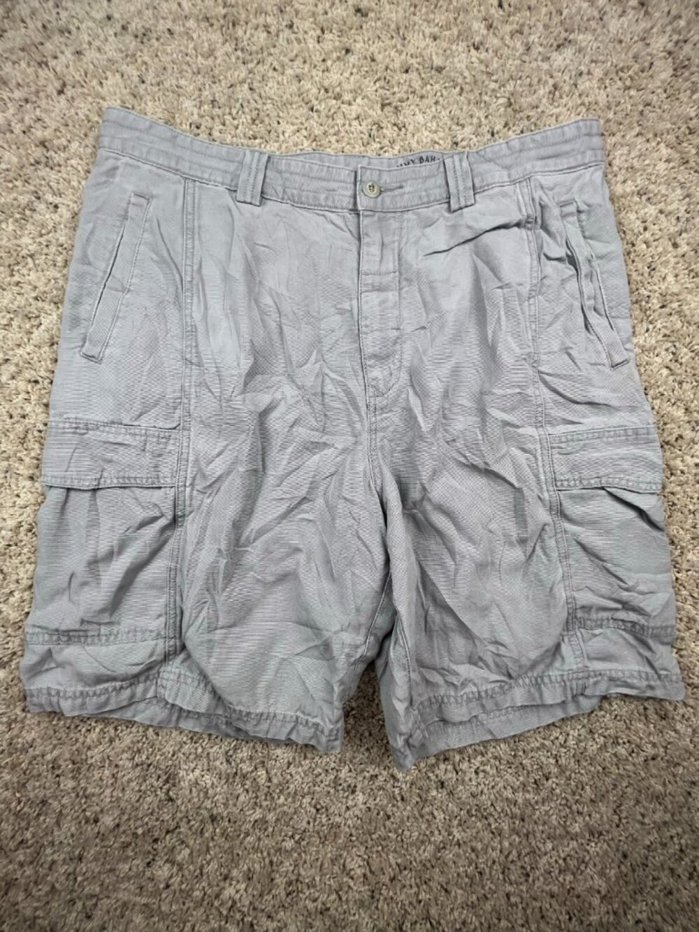 Tommy Bahama Bermuda Shorts Men’s Size 36 Gray Lyocell Cotton Blend Marlin Logo